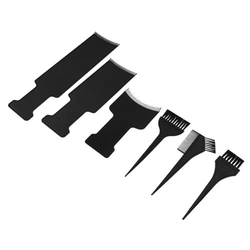 NIYANGLE 6 piezas Kit de Teñido de Cabello con Placas de Resaltado Cepillos y Utensilios para Coloración Profesional para Creación de Mechas y Colores Artísticos