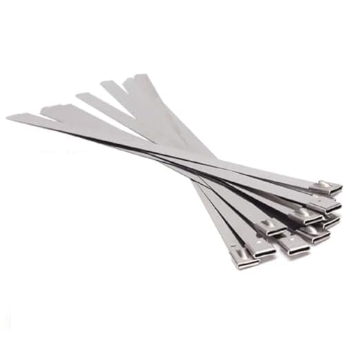 Badem10 Cırt Kelepçe Metal Paslanmaz Çelik Kablo Zip Bağı Çok Amaçlı Bağlama 4.6x200 1 Adet