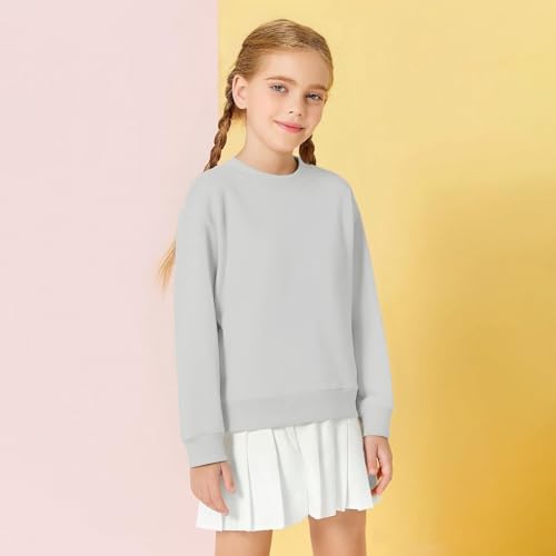 Toddler Baby Boy Girl Fleece Pullover Sweatshirt Solid Color Crewneck Blouse Shirt Tops Warm Fall Winter Clothes3