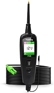 TopDiag P100 Circuit Tester, 12 - 24 VDC Automotive Electric Circuit Tester with Component Activation, Continuity Test, AC/DC Current Resistance, Probe Tester Tool for Vehicle, Truck, Motorcycle