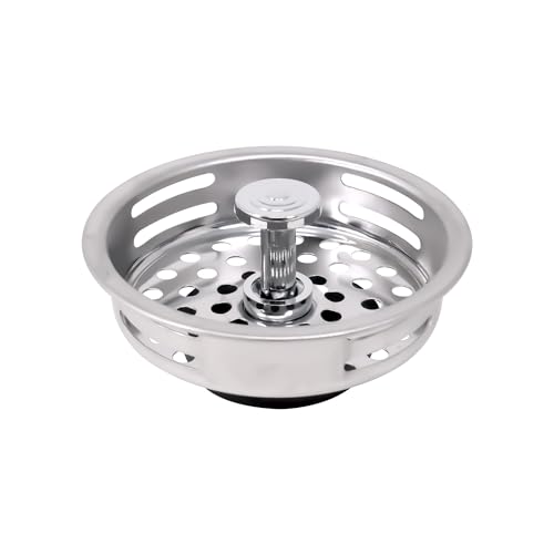 Colador para fregadero de cocina en acero inoxidable 3.5 pulg