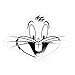 Spreadshirt Looney Tunes Bugs Bunny Costume Autocollant, Taille Unique, Brillant Transparent