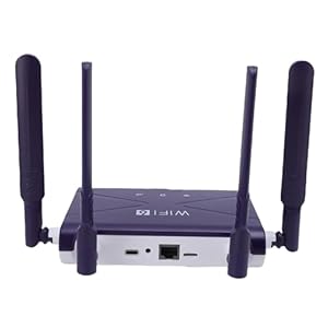 XUMIUZIY WiFi6 Router, Drahtlose 300 Mbit/S 4G Internet Router für Studio Home Office mit SIM Kartensteckplatz, Unterstützt Bis zu 32 Geräte, 4 Antennen für den Telefonlaptop PC