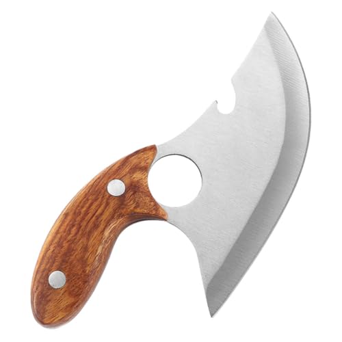 MUELODSIC Cuchillo para Cortar Carne de Cocina Acero Inoxidable Mango de Madera Antideslizante 1 Pieza Herramienta de Cocina para Chefs y Uso Doméstico