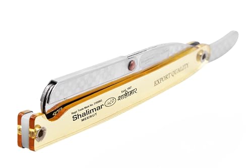 Image of Shalimar Brand Professional Barber Salon Shaving Straight Edge Razor Barber Beard Shaping Razor Plastic Handle Stainless Steel Head For Men