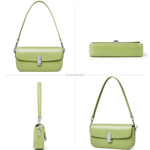 Image of LA FESTIN Small Leather Shoulder Bag For Women: Rectangle Shoulder Purse With Chain Strap-Daily Going Out Crossbody Bag