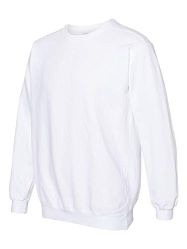 Comfort Colors Men's Crewneck Sweatshirt, Style 1566 (Large, (White))
