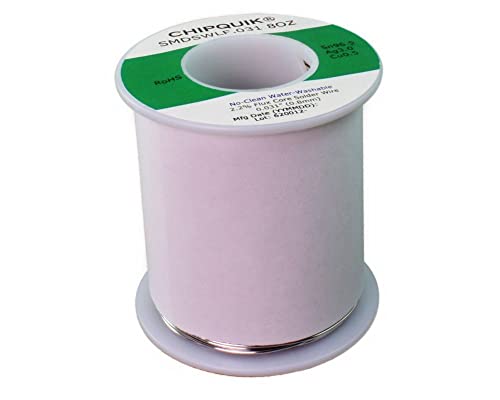 Image of Chip Quik SMDSWLF Lead-Free Solder Wire SAC 305 Sn96.5 /Ag3.0 /Cu0.5 (0.031 inch Diameter, Solder Wire on Spool, 8oz)