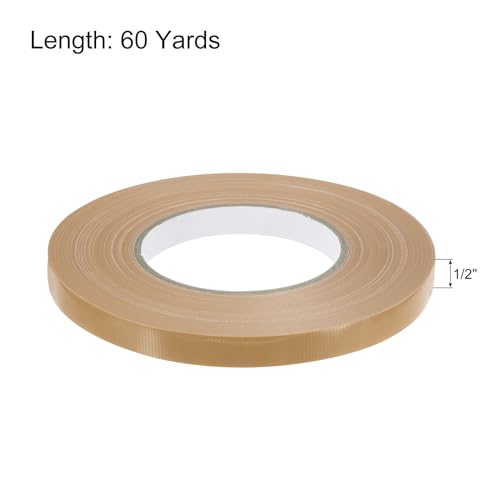 Image of MECCANIXITY Colorful Craft Gaffers Tape Rolls Brown 1 /2 inch X 60 Yards Matte Gaffers DIY Photo Albums for Gifts Decoration Backdrop Cables Floor Taping 1 Pcs