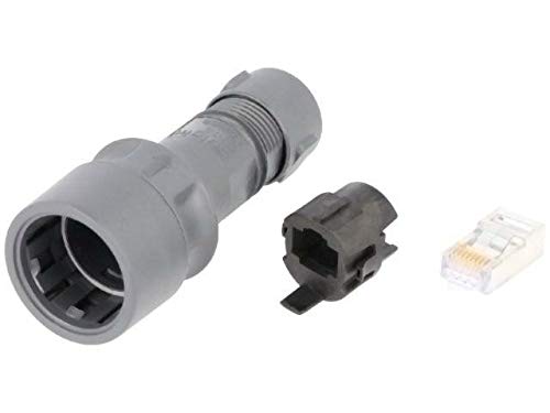 Connecteur RJ45 mâle blindé Bulgin PXP6034/B de la série Buccaneer 6000