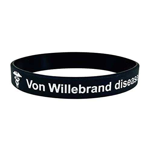 Butler & Grace Pulsera de silicona para enfermedad de Von Willebrand