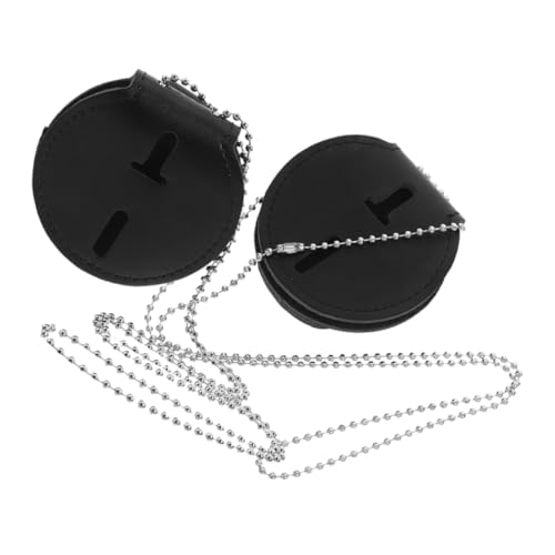 Porte-badge PU avec clip lot de 2 étuis cartes d'identité et permis