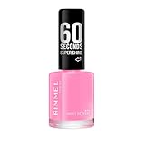 Rimmel London Smalto Unghie 60 Seconds Super Shine, Asciugatura Rapida e Lunga Durata, 270 Sweet Retreat (Rosa Confetto), 8 ml