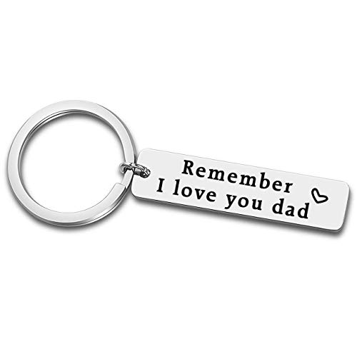 XGAKWD Father's Day Gifts for Dad - Remember I Love You Dad Keychain, Birthday Christmas Key Chain Gift for Papa Father