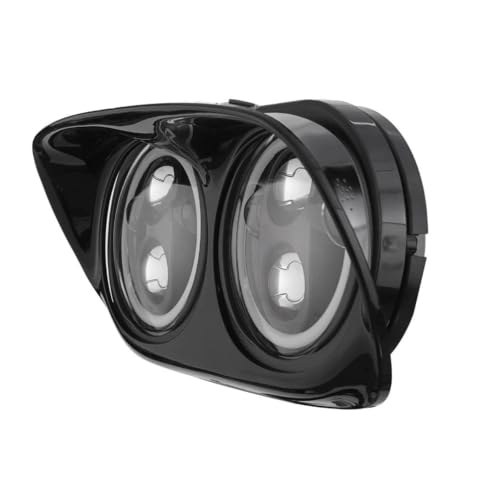 Double Phares de Moto Haut de Gamme avec Boîtier et Projecteur Rond Hi/Lo