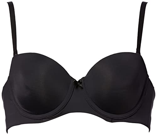 Iris & Lilly Damen Trägerloser BH Mikrofaser, Schwarz, 85B