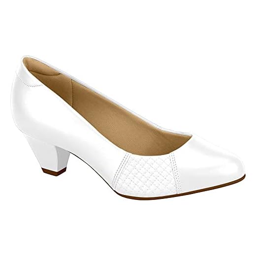 Sapato Social Feminino Ultraconforto Matelassê Napa Branco Modare 7005.647