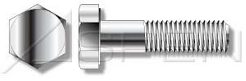 (4 pcs) M12 X 55mm DIN 931, Hex Head Cap Screws, Metric, Part Thread, AISI 304 Stainless Steel (18-8)