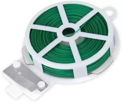 GLAMAXY Multipurpose Twist Tie Wire Spool with Cutter for Wires, Garden Yard Plant 50m Plastic Standard Cable Tie (Green Pack of 1) (B0CC2SK2BZ) Amazon Price History, Amazon Price Tracker