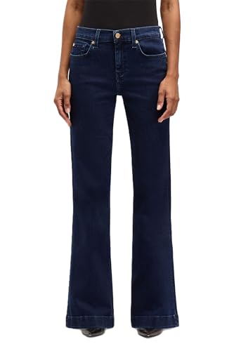 7 for All Mankind Womens Dojo Mid-Rise Wide Leg Jeans Classical 33
