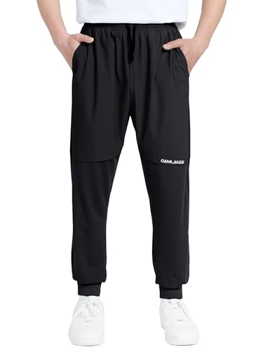 CAMLAKEE Boys' Mesh Athletic Sweatpants Kids Lightweight Joggers Quick Dry Active Running Pants