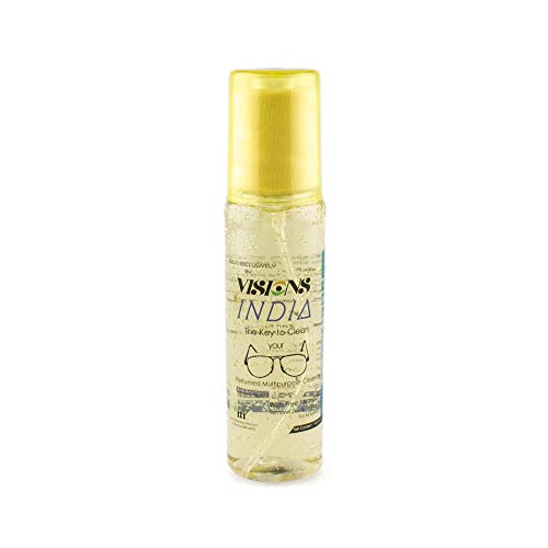 Image of AUGEN by VisionsIndia Premium Spectacles, Sunglasses, Laptop, PC, Camera Lens Cleaning Solution Spray Kit with Premium Microfiber Cloth (Lemon Grass, 100ML)