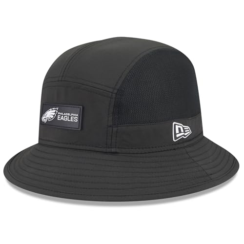 New Era Men's Black Philadelphia Eagles 2025 Sideline Bucket Hat