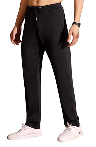 Image of Men's Regular Fit Track Pants with Zipper Pocket||Track Pants for Men