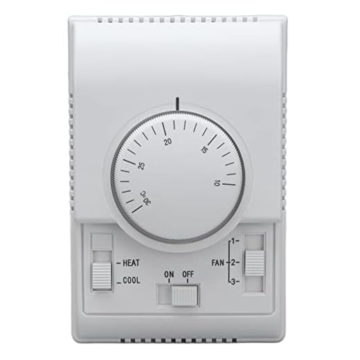 ZAWELIYO Termostato de Ar Condicionado Central ABS Termostato de Ar Condicionado de 2 Vias Mecânico Interruptor de Controle Condicionador
