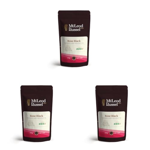 Image of McLeod Russel 1869 - Rose Black | 100g | Long Leaf Black Tea | Natural Glow | Floral Freshness | 40+ Cups (Pack of 3)