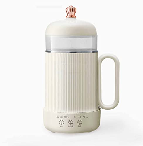SJZQYTN 600ml 自動増粘ミニティークッカー フラワーティーポット 温度制御ケトル 電気ケトル 8H断熱 3段階の細かい調理 304ステンレス鋼 (パープル)