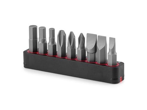 Image of TEKTON 1 /4 Inch Bit Set with Rail, 9-Piece | DZZ93004