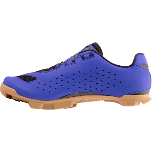 Lake Mx219 Wide Cycling Shoe - Men's Strong Blue/Gold, 41.52
