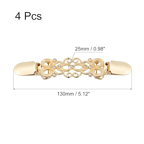 Image of uxcell Retro Sweater Clips Vintage Dress Clips Back Cinch Clip Cardigan Collar Clips Scarf Clips Shawl Clasps