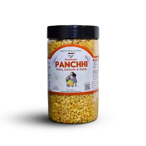 Image of Panchi Moong Dal Namkeen (400gm Pack of 1) Agra Special Crunchy Indian Snack Spicy Tangy and Tasty Made with Premium Ingredients Perfect for Tea Time and Snacking