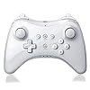 Pro Controller for Wii U, PowerLead Wireless Controller Gamepad for Nintendo Wii U Dual Analog Game Remote Joystick (White)
