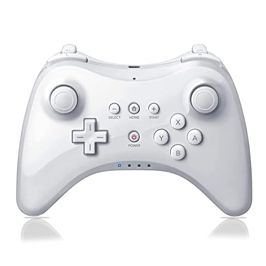 Pro Controller for Wii U, PowerLead Wireless Controller Gamepad for Nintendo Wii U Dual Analog Game Remote Joystick (White)