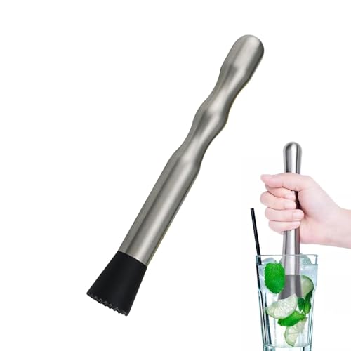 Eisstampfer, Eiszerkleinerungswerkzeug, Cocktail-Eiszerkleinerer, Obstzerkleinerer, professioneller Cocktail-Eisstampfer aus Edelstahl, handgehaltener Eiszerkleinerer, Barzubehör zum Zerkleinern von
