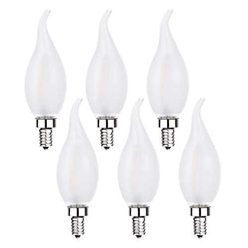 Sunaiony Frosted Candelabra Light Bulb E12 LED Bulb 25Watt Equivalent 4000K