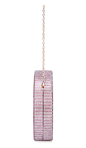 Covelin Women's Dollar Coin Handbag Rhinestone Purse Evening Clutch Bag Pink #TOP3