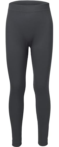 Ladeheid Leggins Térmicos para Invierno Calzonzillos Pantalón Térmico para Niños Mallas Deportivas Leggings Sin Costuras Snowboard Esquís LA40-259 (Grafito, 122-128)