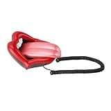 Telefon Stacjonarny z Czerwonymi Ustami Nowość Telefon Stacjonarny z Dużym Językiem Przewodowy Zabawny Telefon Wargowy ze Wskaźnikiem LED dla Sklepów Domowych Dekoracje Biurowe