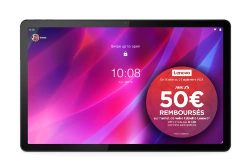 Tab P11 Plus - 11'' 2K LCD 触摸屏平板电脑(MediaTek Helio G90T 8 核处理器、4GB RAM、128GB uMCP、ARM Mali-G76 MC4 GPU、Android 11、WiFi+蓝牙)-深灰色