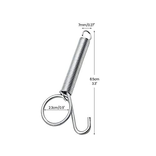 Image of 12pcs 3.35inch Spring Cage Latch Door for Rabbit Cages Doors Multifunctional Spring Cage Latch Metal Finger for Rabbit Dog Birds Bunny Rodents Guinea Pig Hamster Parrot Cage Door(J08-12)
