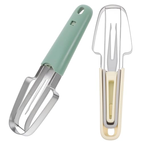 FUNOMOCYA 2Sets Watermelon Slicer Cutter with Fork Fruit Slicing Tools for Effortless Watermelon Cutting and Serving Kitchen Gadgets