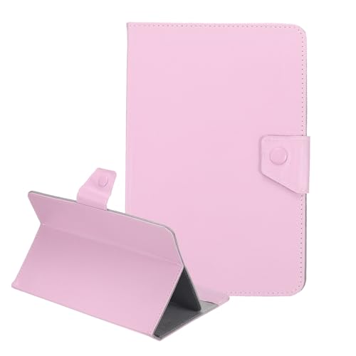 sourcing map Universal 9 Inch Tablet Case, Protective Folio PU Leather Shell Case for 9.0-9.7 Inch Touchscreen Tablet, Pink