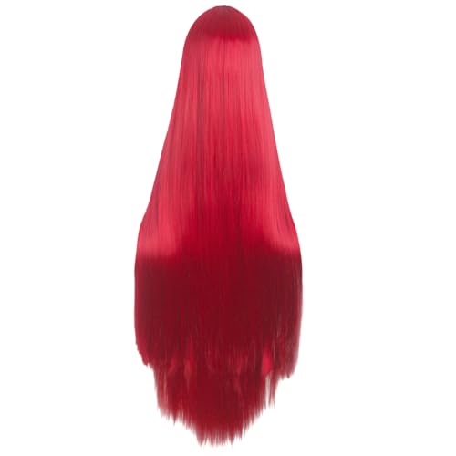Image of MapofBeauty 40 Inch /100 cm Fashion Straight Long Costume Anime Cosplay Anime Wig (Bright Red)