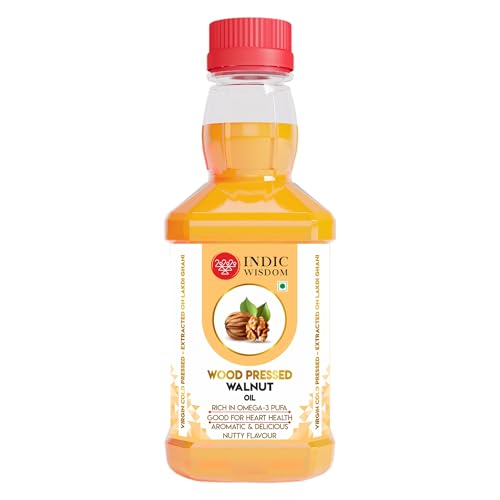 Image of IndicWisdom Wood Pressed Walnut Oil 100 ml (Cold Pressed Walnut Oil - Extracted on Wooden Churner)