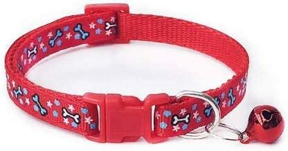 SR VISION Cute Dog Collar | Puppies Collar | Cat Collar with Bell Small Printed Adjustable Cat Everyday Collar 10 MM, 18-30 cm (Red) (B0B1MBBBH1) Amazon Price History, Amazon Price Tracker