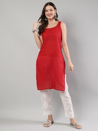 Image of Seva Chikan Hand Embroidered Lucknowi Chikankari Georgette Kurta with Inner Slip for Women SCL4431
